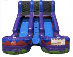 15ft Dual Lane Purple Slide